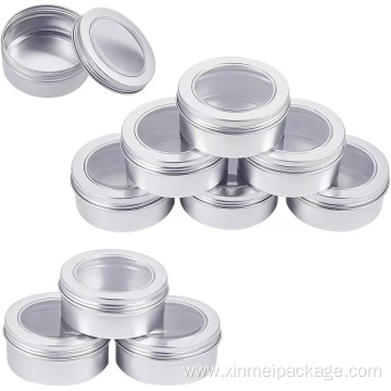 5Oz 150ml round tin with clear top window